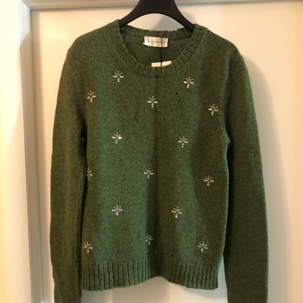 Faith Connexion  Destroyed Long Sleeve Sweater